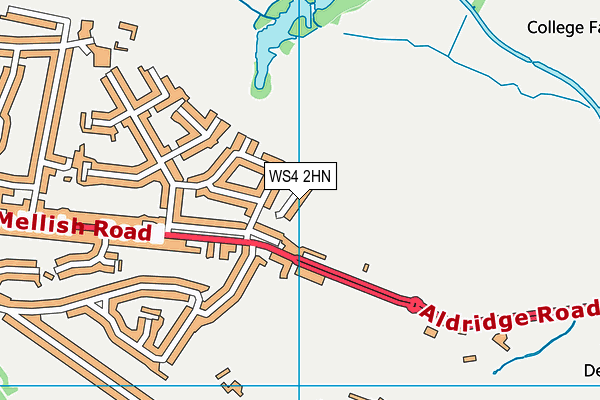 WS4 2HN map - OS VectorMap District (Ordnance Survey)