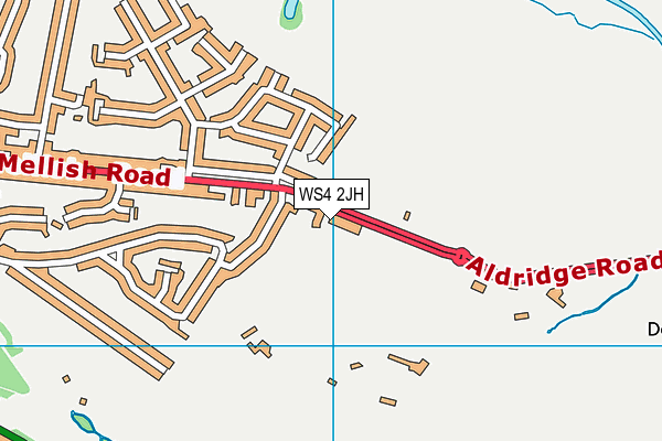 WS4 2JH map - OS VectorMap District (Ordnance Survey)