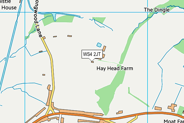 WS4 2JT map - OS VectorMap District (Ordnance Survey)