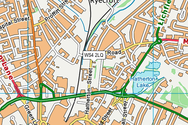 WS4 2LQ map - OS VectorMap District (Ordnance Survey)