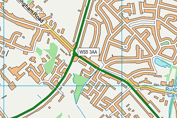 WS5 3AA map - OS VectorMap District (Ordnance Survey)