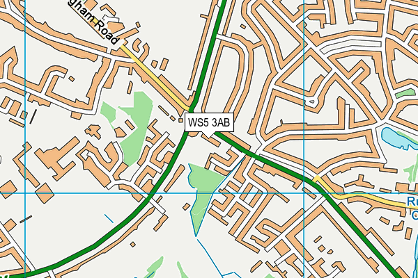 WS5 3AB map - OS VectorMap District (Ordnance Survey)