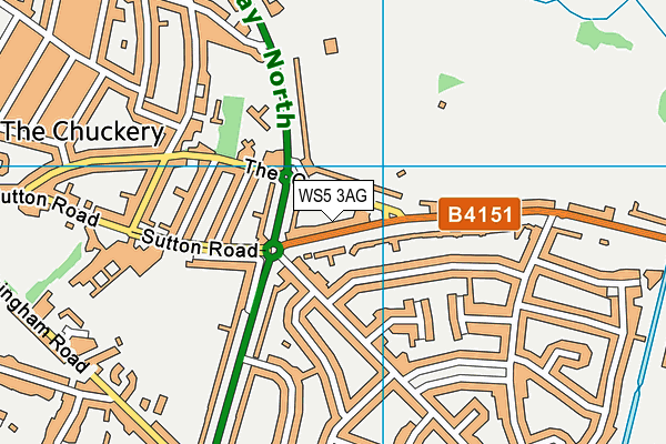 WS5 3AG map - OS VectorMap District (Ordnance Survey)