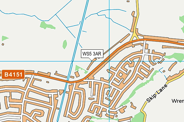 WS5 3AR map - OS VectorMap District (Ordnance Survey)