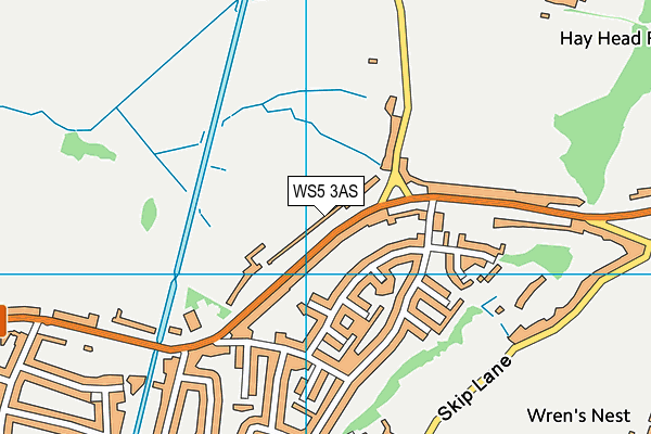 WS5 3AS map - OS VectorMap District (Ordnance Survey)