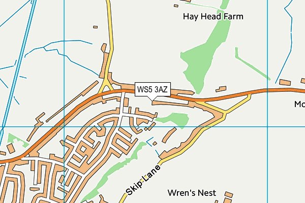 WS5 3AZ map - OS VectorMap District (Ordnance Survey)