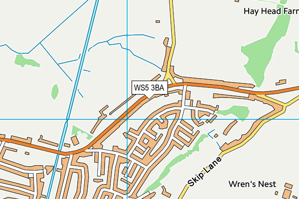 WS5 3BA map - OS VectorMap District (Ordnance Survey)