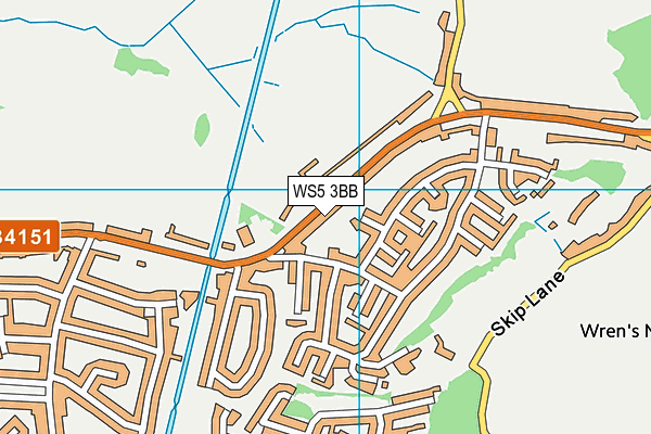 WS5 3BB map - OS VectorMap District (Ordnance Survey)