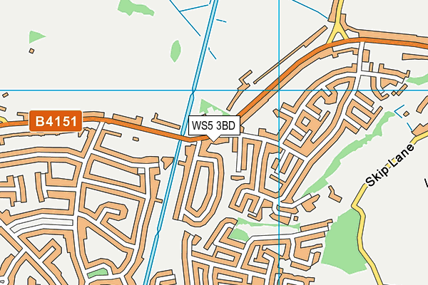 WS5 3BD map - OS VectorMap District (Ordnance Survey)