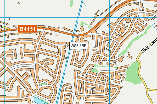 WS5 3BE map - OS VectorMap District (Ordnance Survey)