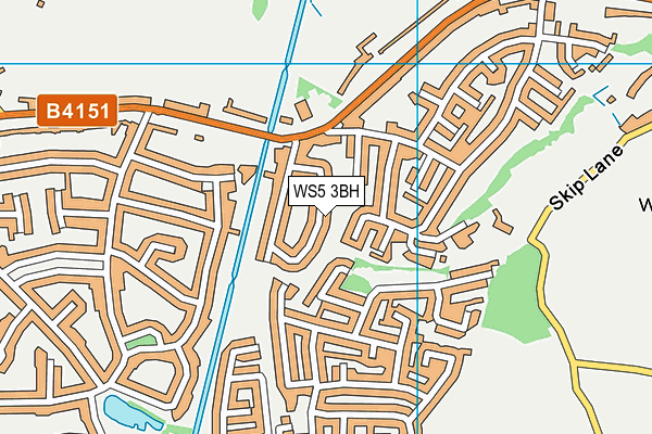 WS5 3BH map - OS VectorMap District (Ordnance Survey)