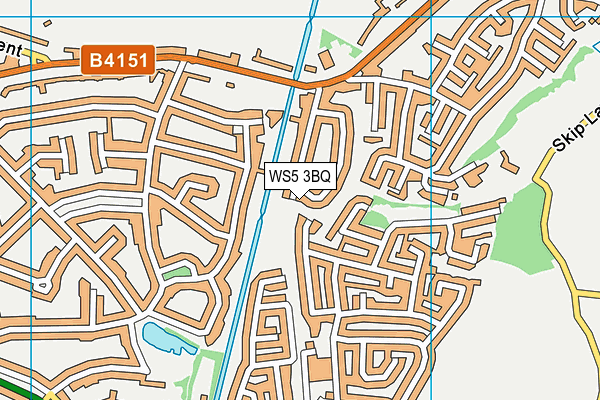 WS5 3BQ map - OS VectorMap District (Ordnance Survey)