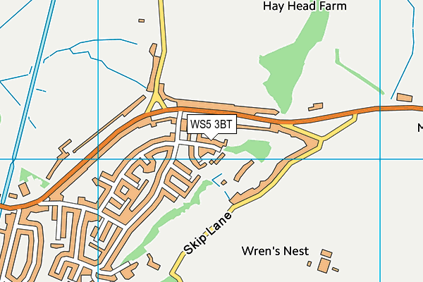 WS5 3BT map - OS VectorMap District (Ordnance Survey)