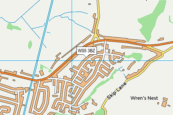 WS5 3BZ map - OS VectorMap District (Ordnance Survey)