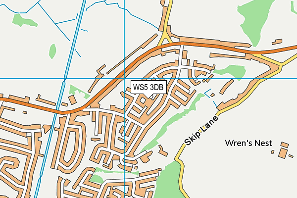 WS5 3DB map - OS VectorMap District (Ordnance Survey)