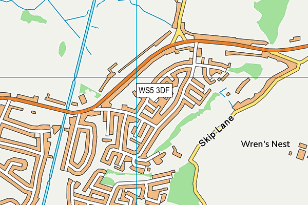WS5 3DF map - OS VectorMap District (Ordnance Survey)