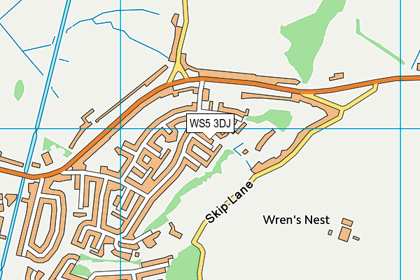 WS5 3DJ map - OS VectorMap District (Ordnance Survey)