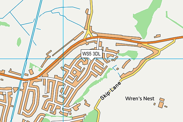 WS5 3DL map - OS VectorMap District (Ordnance Survey)