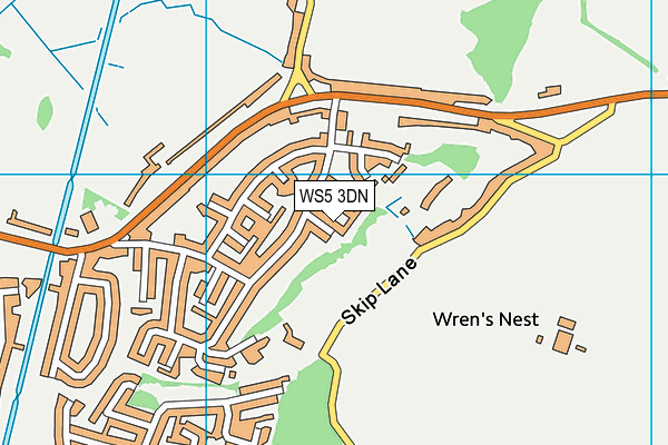 WS5 3DN map - OS VectorMap District (Ordnance Survey)