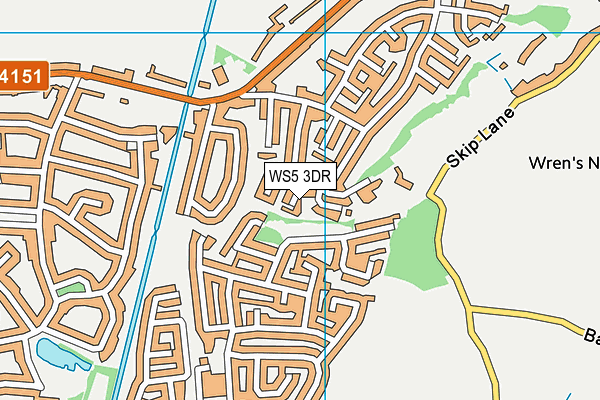 WS5 3DR map - OS VectorMap District (Ordnance Survey)