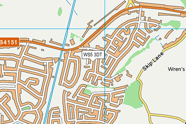 WS5 3DT map - OS VectorMap District (Ordnance Survey)