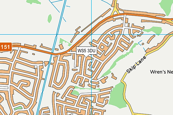 WS5 3DU map - OS VectorMap District (Ordnance Survey)