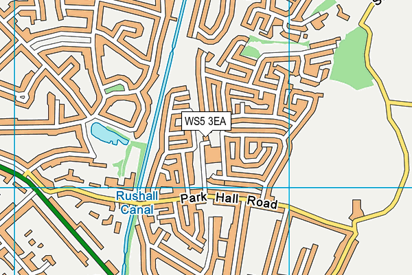 WS5 3EA map - OS VectorMap District (Ordnance Survey)