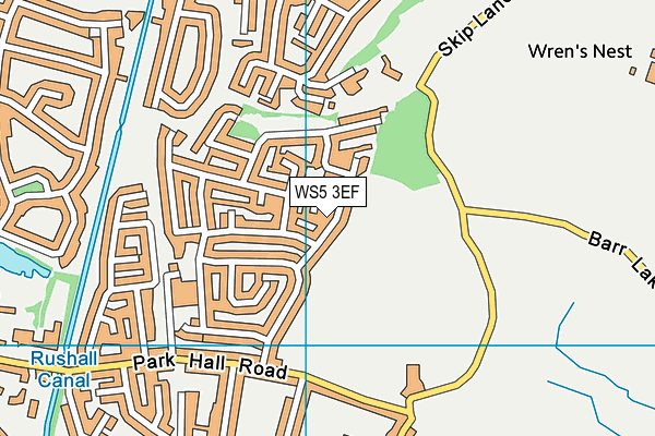 WS5 3EF map - OS VectorMap District (Ordnance Survey)