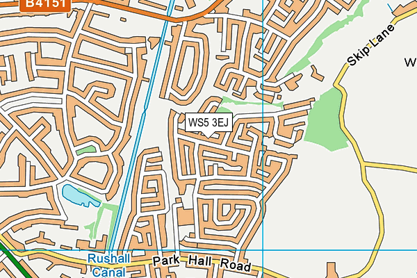 WS5 3EJ map - OS VectorMap District (Ordnance Survey)