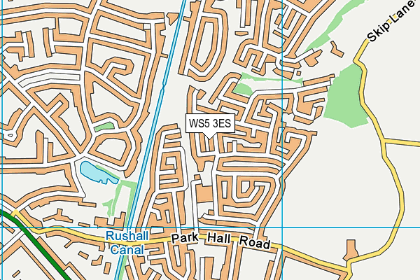 WS5 3ES map - OS VectorMap District (Ordnance Survey)