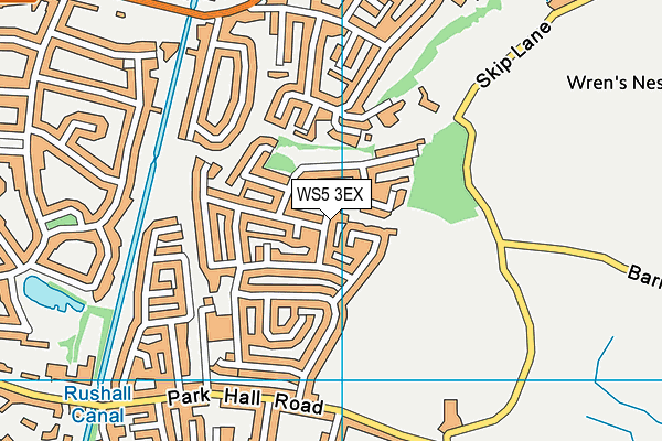 WS5 3EX map - OS VectorMap District (Ordnance Survey)