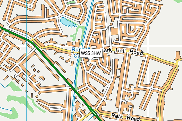 WS5 3HW map - OS VectorMap District (Ordnance Survey)