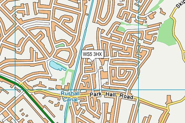 WS5 3HX map - OS VectorMap District (Ordnance Survey)