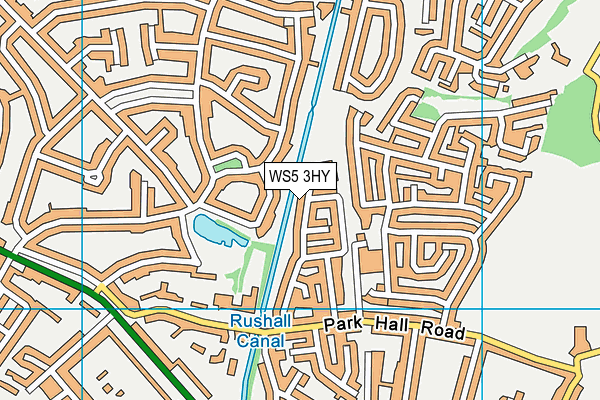 WS5 3HY map - OS VectorMap District (Ordnance Survey)