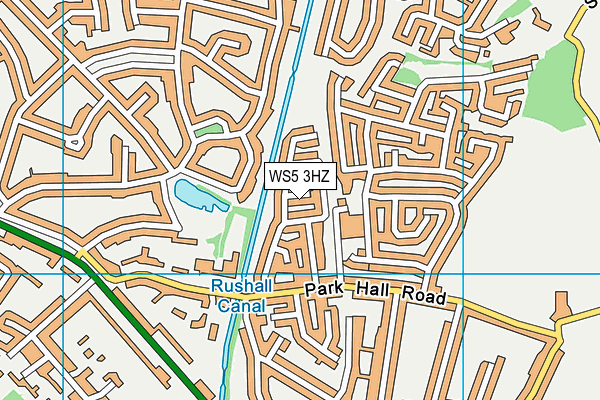 WS5 3HZ map - OS VectorMap District (Ordnance Survey)