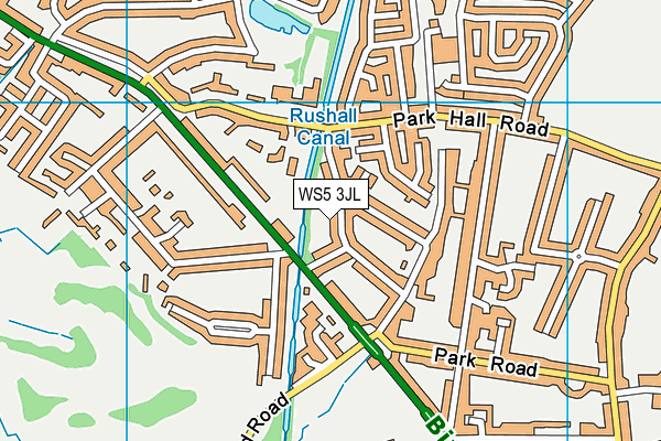 WS5 3JL map - OS VectorMap District (Ordnance Survey)