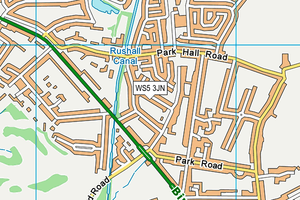 WS5 3JN map - OS VectorMap District (Ordnance Survey)