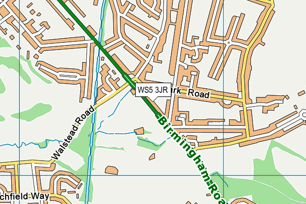 WS5 3JR map - OS VectorMap District (Ordnance Survey)