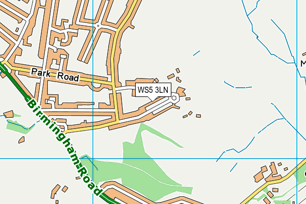 WS5 3LN map - OS VectorMap District (Ordnance Survey)