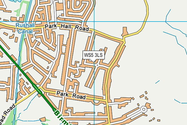 WS5 3LS map - OS VectorMap District (Ordnance Survey)