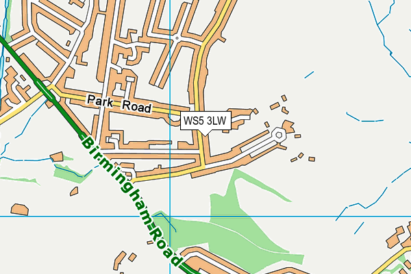 WS5 3LW map - OS VectorMap District (Ordnance Survey)