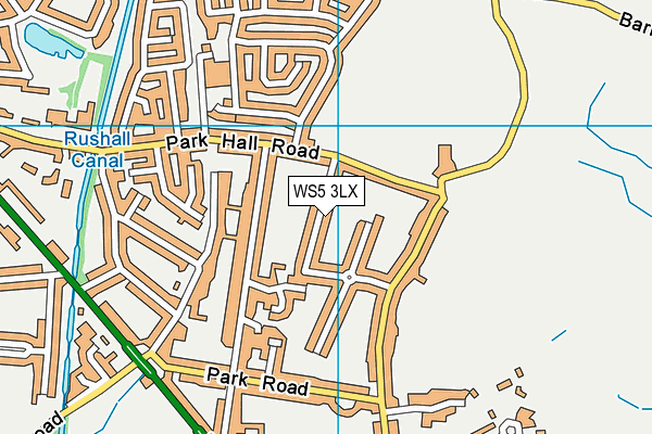 WS5 3LX map - OS VectorMap District (Ordnance Survey)