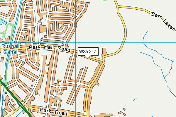 WS5 3LZ map - OS VectorMap District (Ordnance Survey)