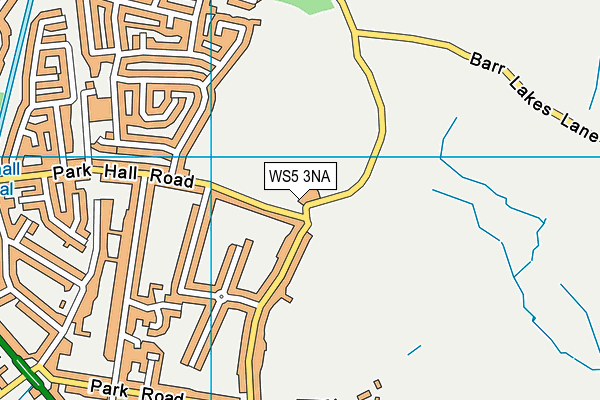 WS5 3NA map - OS VectorMap District (Ordnance Survey)