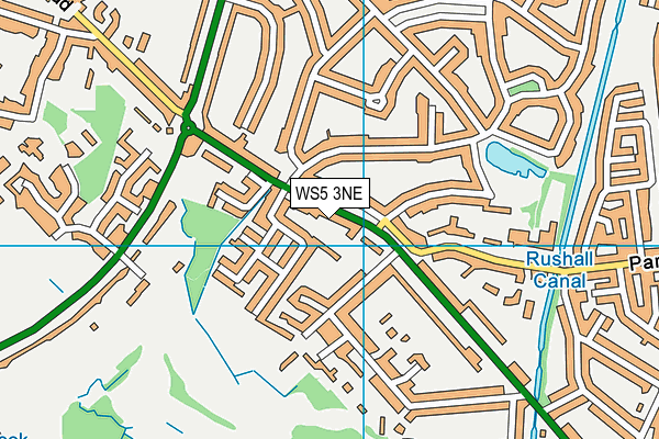 WS5 3NE map - OS VectorMap District (Ordnance Survey)