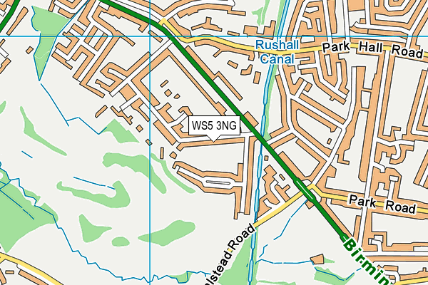 WS5 3NG map - OS VectorMap District (Ordnance Survey)