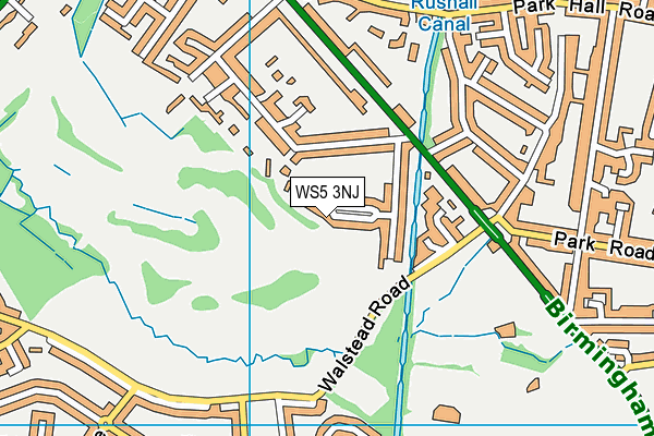 WS5 3NJ map - OS VectorMap District (Ordnance Survey)