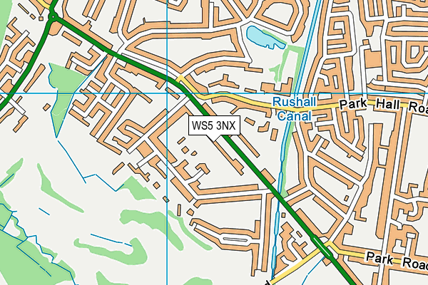 WS5 3NX map - OS VectorMap District (Ordnance Survey)