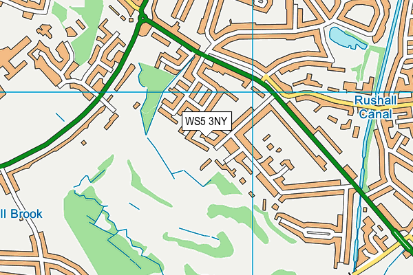 WS5 3NY map - OS VectorMap District (Ordnance Survey)