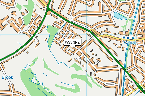 WS5 3NZ map - OS VectorMap District (Ordnance Survey)